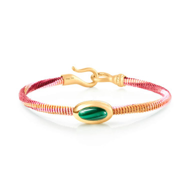         Nylon, Armschmuck, Ole Lynggaard Copenhagen Life Armband mit Malachit