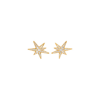         Gelbgold, Ohrringe, Ole Lynggaard Copenhagen Funky Stars Ohrstecker klein