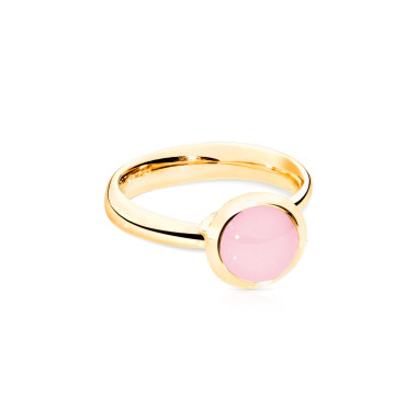         Gelbgold, Ringe, Tamara Comolli BOUTON Ring Small mit Chalcedon