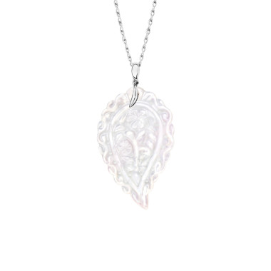         Weißgold, Halsschmuck, Tamara Comolli INDIA Anhänger mit Perlmutt Large