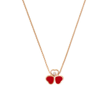         Roségold, Halsschmuck, Chopard Happy Hearts Wings Halskette