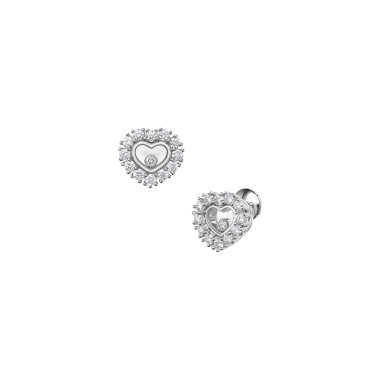         Weißgold, Ohrringe, Chopard Happy Diamonds Icons Joaillerie Ohrstecker