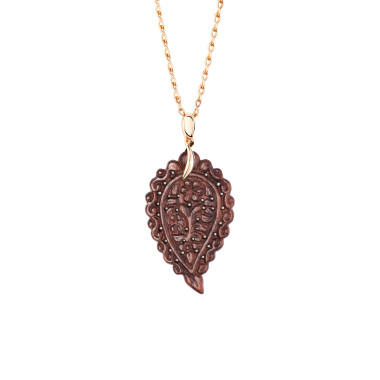         Roségold, Halsschmuck, Tamara Comolli INDIA Anhänger mit Snakewood Medium