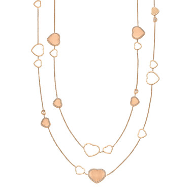         Roségold, Halsschmuck, Chopard Happy Hearts Golden Hearts Halskette