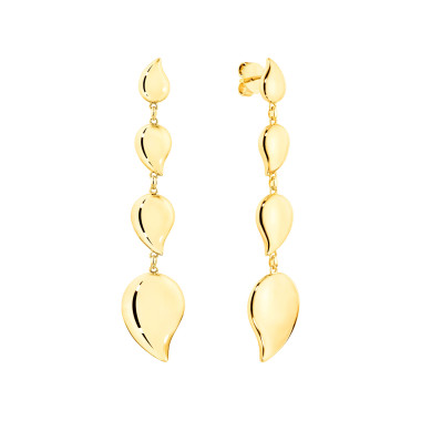         Gelbgold, Ohrringe, Tamara Comolli SIGNATURE Wave 4 Tropfenelemente Ohrhänger