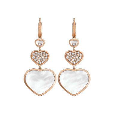         Roségold, Ohrringe, Chopard Happy Hearts Ohrhänger