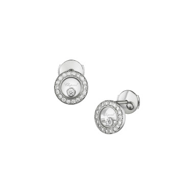         Weißgold, Ohrringe, Chopard Happy Diamonds Icons Ohrstecker