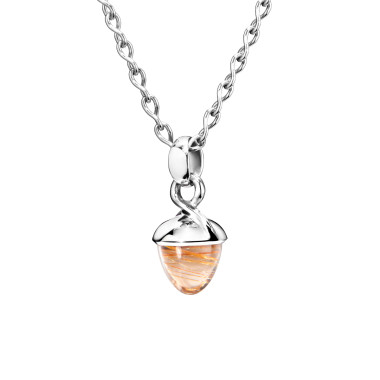         Weißgold, Halsschmuck, Tamara Comolli MIKADO Bouquet Anhänger mit Rutilquarz