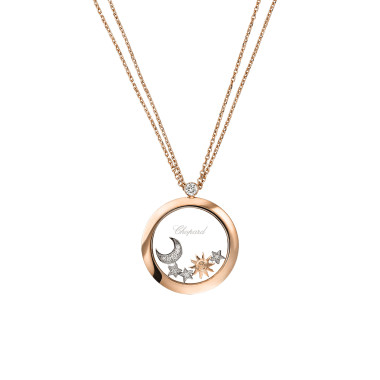        Roségold, Halsschmuck, Chopard Happy Diamonds Anhänger mit Halskette