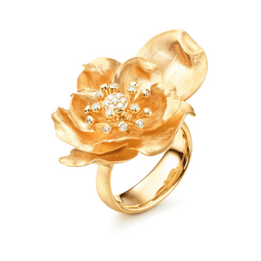         Gelbgold, Ringe, Ole Lynggaard Copenhagen Wild Rose Ring groß