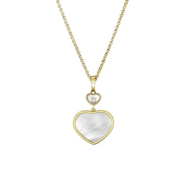         Gelbgold, Halsschmuck, Chopard Happy Hearts Anhänger mit Halskette