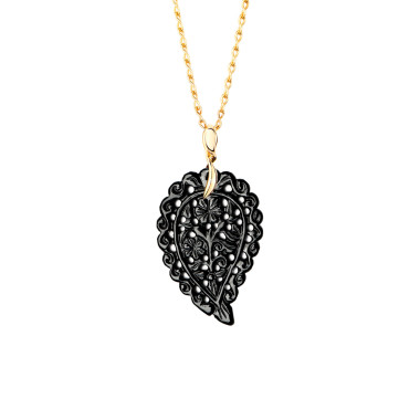         Gelbgold, Halsschmuck, Tamara Comolli INDIA Anhänger mit Onyx Medium