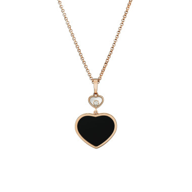         Roségold, Halsschmuck, Chopard Happy Hearts Anhänger mit Halskette