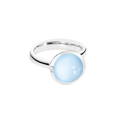         Weißgold, Ringe, Tamara Comolli BOUTON Ring Large mit Chalcedon
