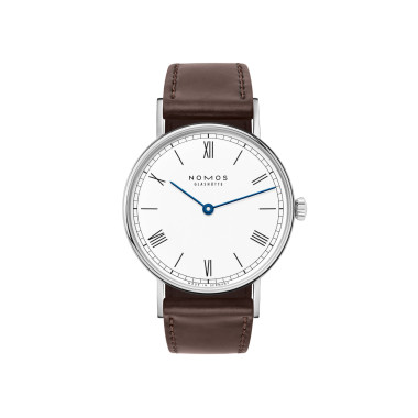         Handaufzug, NOMOS Glashütte Ludwig 33 Duo emailleweiß