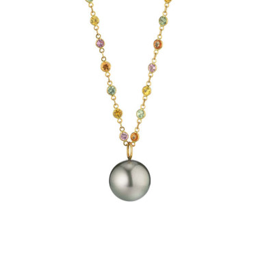         Gelbgold, Halsschmuck, Gellner Modern Classics Collier mit Einhänger