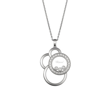         Weißgold, Halsschmuck, Chopard Happy Dreams Anhänger mit Halskette