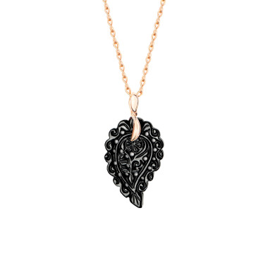         Roségold, Halsschmuck, Tamara Comolli INDIA Anhänger mit Onyx Small
