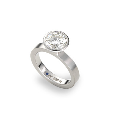         Platin, Ringe, Schmuckwerk Alpen Solitairering