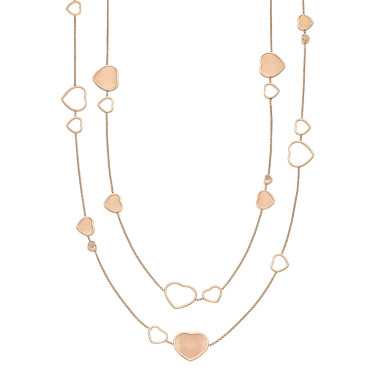         Roségold, Halsschmuck, Chopard Happy Hearts Golden Hearts Halskette