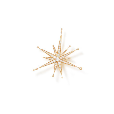         Gelbgold, Accessoires/Sonstiges, Ole Lynggaard Copenhagen Funky Stars Brosche klein