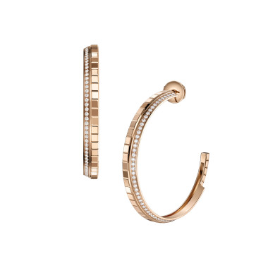         Roségold, Ohrringe, Chopard Ice Cube Creolen