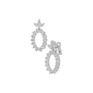         Weißgold, Ohrringe, Chopard L'Heure du Diamant Marquise Ohrhänger
