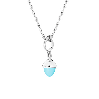         Weißgold, Halsschmuck, Tamara Comolli MIKADO Flamenco Anhänger mit Türkis