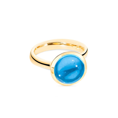         Gelbgold, Ringe, Tamara Comolli BOUTON Ring Large mit Swiss Topas