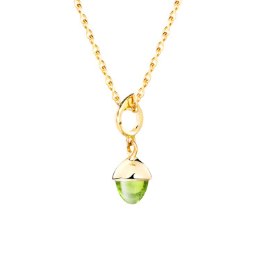         Gelbgold, Halsschmuck, Tamara Comolli MIKADO Flamenco Anhänger mit Peridot