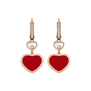         Roségold, Ohrringe, Chopard Happy Hearts Ohrhänger
