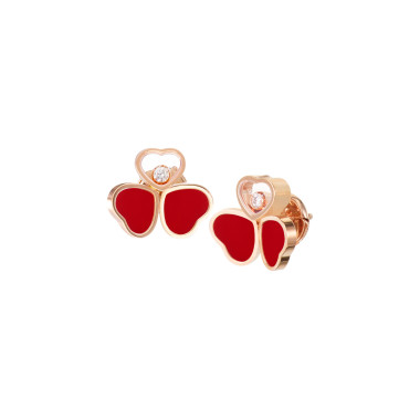         Roségold, Ohrringe, Chopard Happy Hearts Wings Ohrstecker