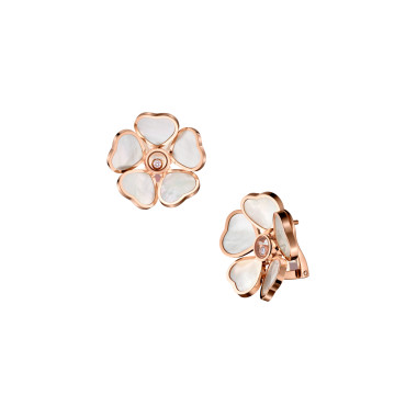         Roségold, Ohrringe, Chopard Happy Hearts Flowers Ohrringe