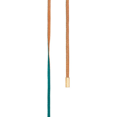         Seide, Halsschmuck, Ole Lynggaard Copenhagen Doppel Design Schnur gold/türkis