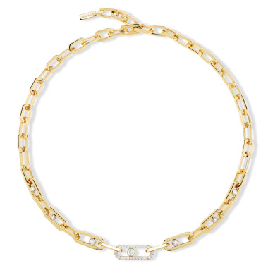         Gelbgold, Halsschmuck, Messika Move Link Halskette