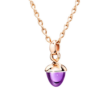         Roségold, Halsschmuck, Tamara Comolli MIKADO Bouquet Anhänger mit Amethyst