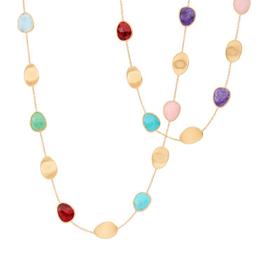         Gelbgold, Halsschmuck, Marco Bicego Lunaria Color Halskette