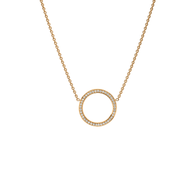         Rotgold, Halsschmuck, Schmuckwerk Saturn Anhänger mit Halskette