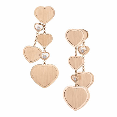         Roségold, Ohrringe, Chopard Happy Hearts Golden Hearts Ohrhänger