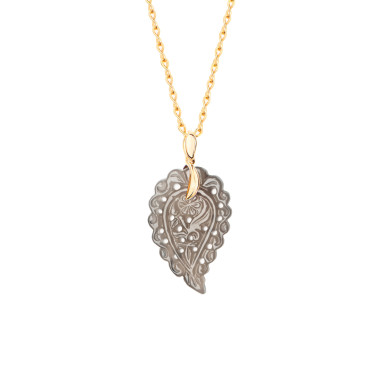         Gelbgold, Halsschmuck, Tamara Comolli INDIA Anhänger mit Chalcedon Small