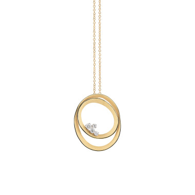         Weißgold, Halsschmuck, Annamaria Cammilli Dune Solar Anhänger mit Halskette