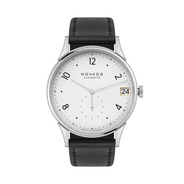         Handaufzug, NOMOS Glashütte Minimatik 39 Datum