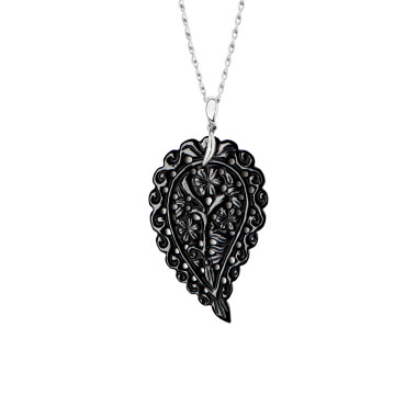         Weißgold, Halsschmuck, Tamara Comolli INDIA Anhänger mit Onyx Large