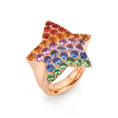         Roségold, Ringe, A. Odenwald Lucky Star Ring