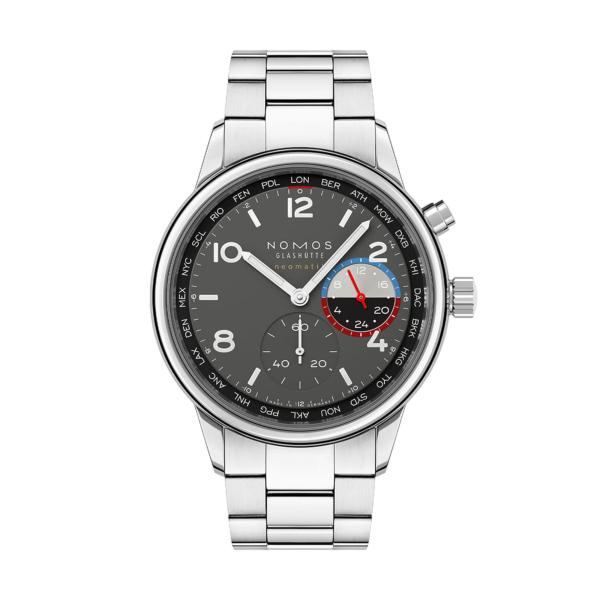 NOMOS Glashütte Club Sport Neomatik Weltzeit Volcano 790.S1