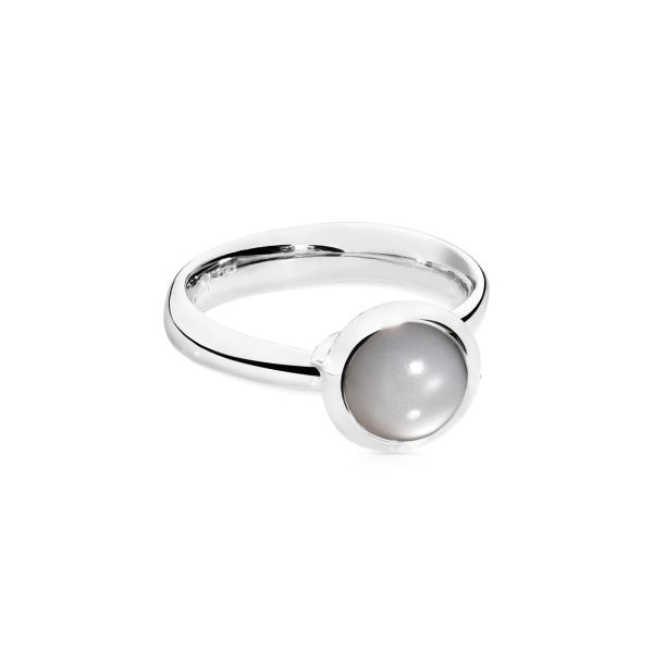Tamara Comolli BOUTON Ring small Grauer Mondstein R-BOU-s-MoGr-wg