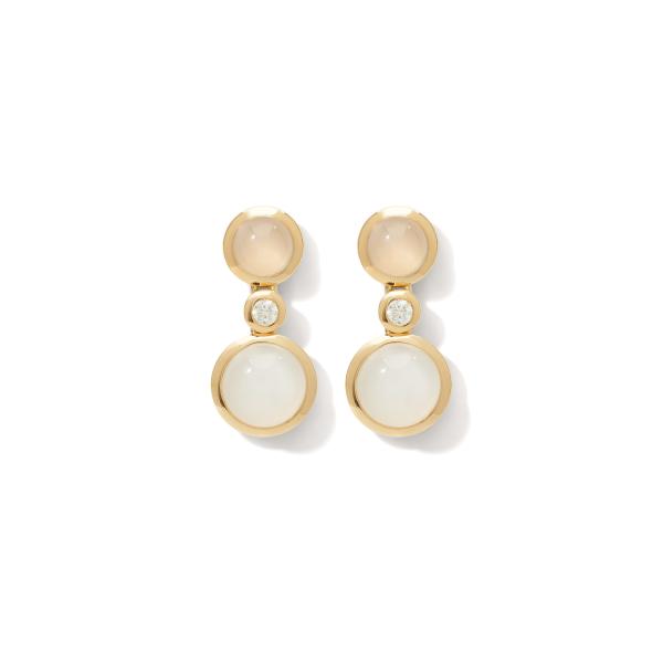 Tamara Comolli BOUTON 2 Ohrringe Cabochons Classic 'Sand'  E-BOU-2-San-Cl-yg