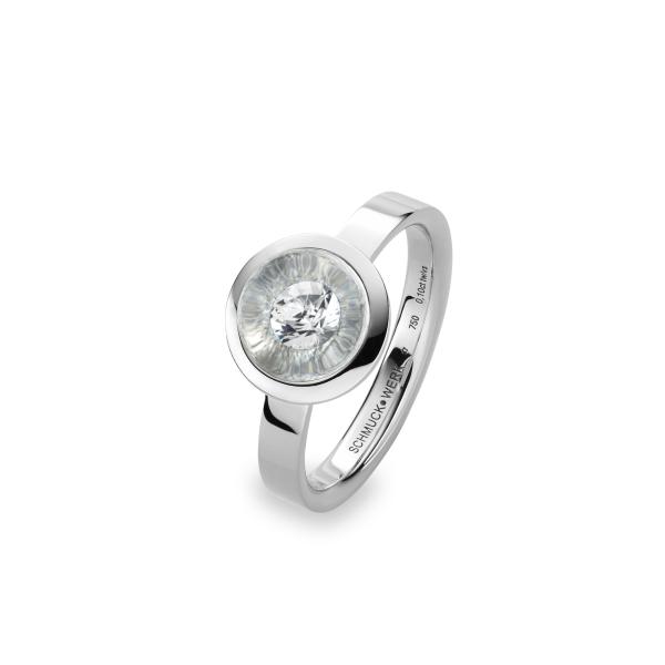 Schmuckwerk Glasklar Ring DR687-WG-GK