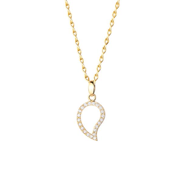 Tamara Comolli SIGNATURE Anhänger small mit Diamant Pavé  P-Sig-s-pl-yg