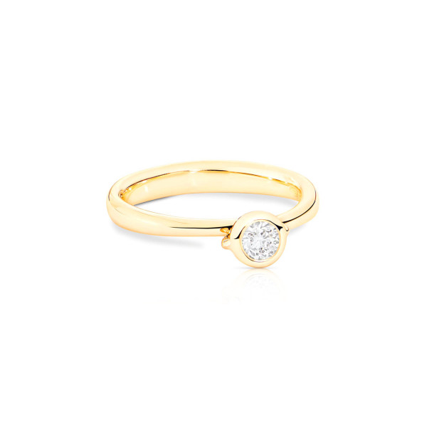 Tamara Comolli BOUTON Solitaire Ring mit Diamant R-BOU-Sol-Cl-yg